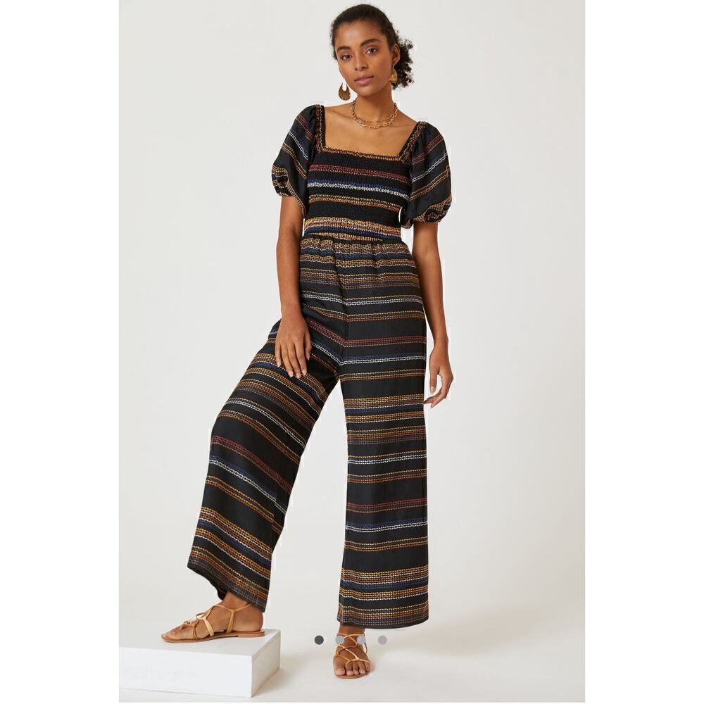 Anthropologie Hutch Sunset Embroidered Jumpsuit Size Small